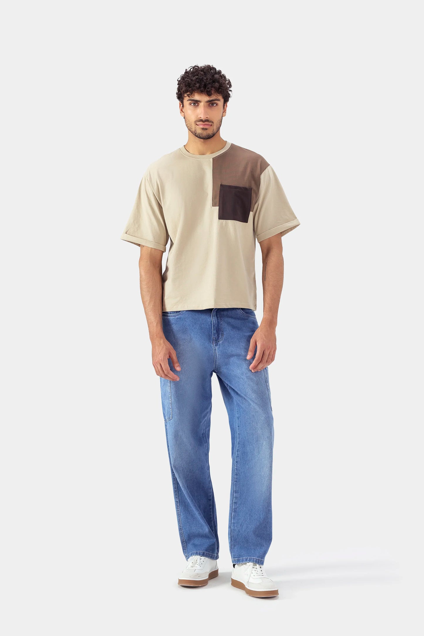 Tee With Contrast Patch Pocket - Cougar Clothing