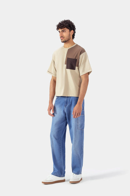 Tee With Contrast Patch Pocket - Cougar Clothing