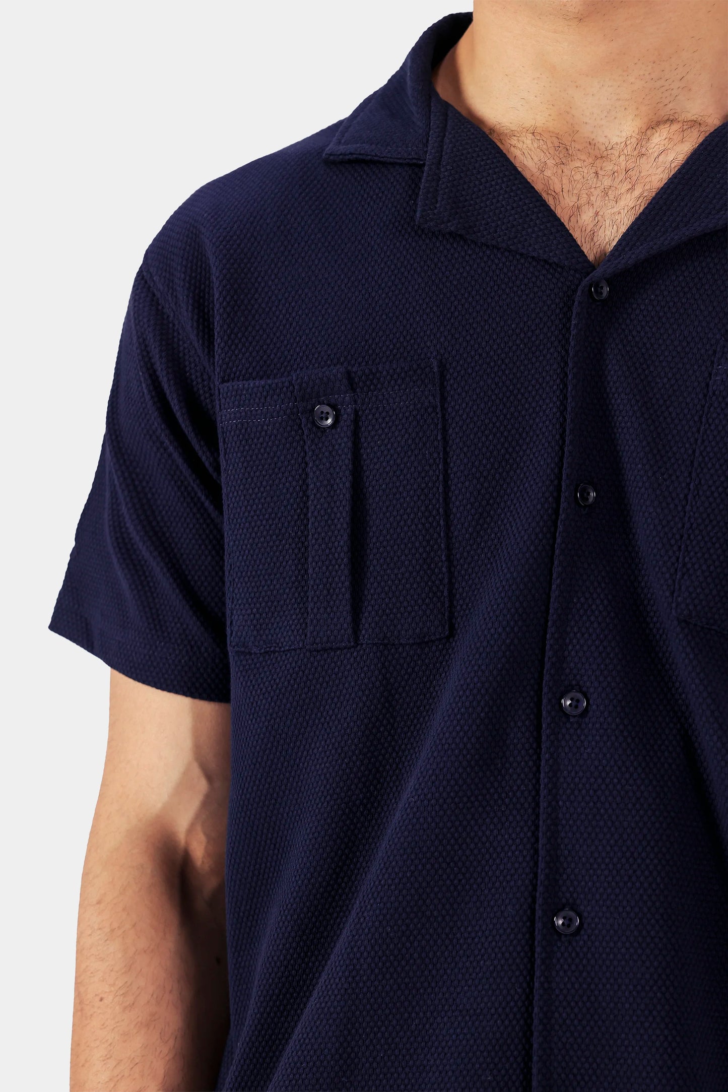 Boxy Popcorn-Knit Shirt - Cougar Clothing