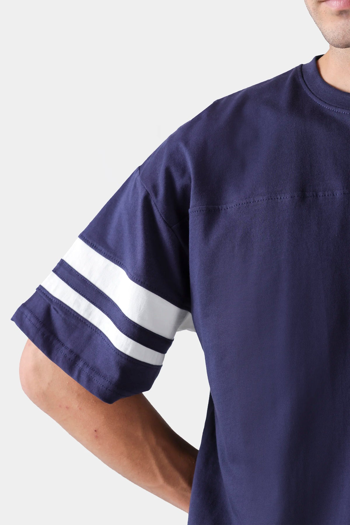 Oversized Striped Sleeves T-Shirt - Cougar Clothing