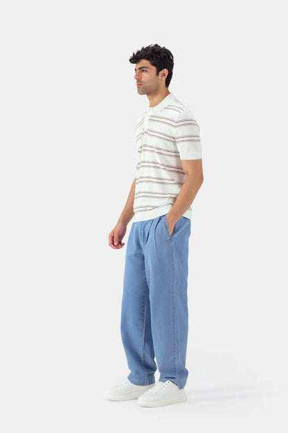 Viscos Blend Striped Polo - Cougar Clothing