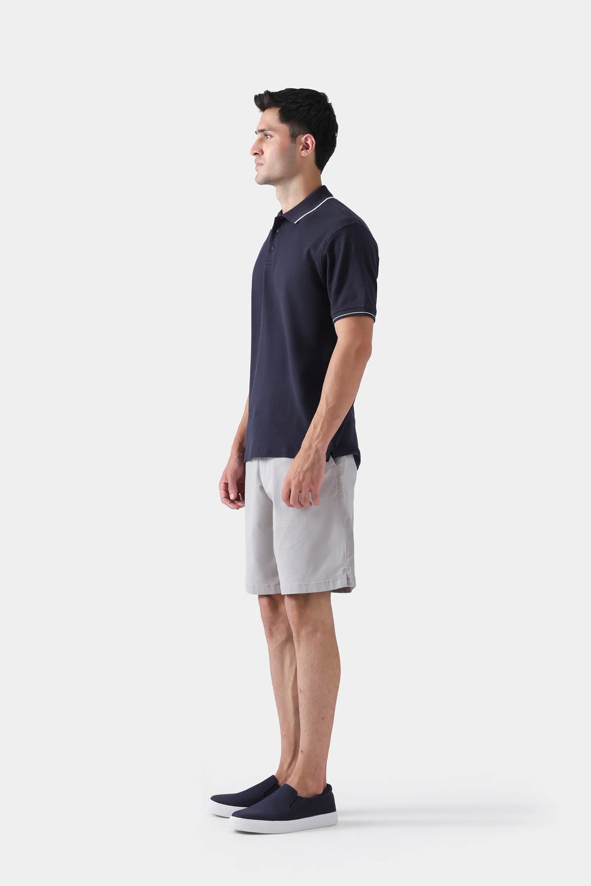 Ribbed Knit Tipping Polo - Cougar Clothing
