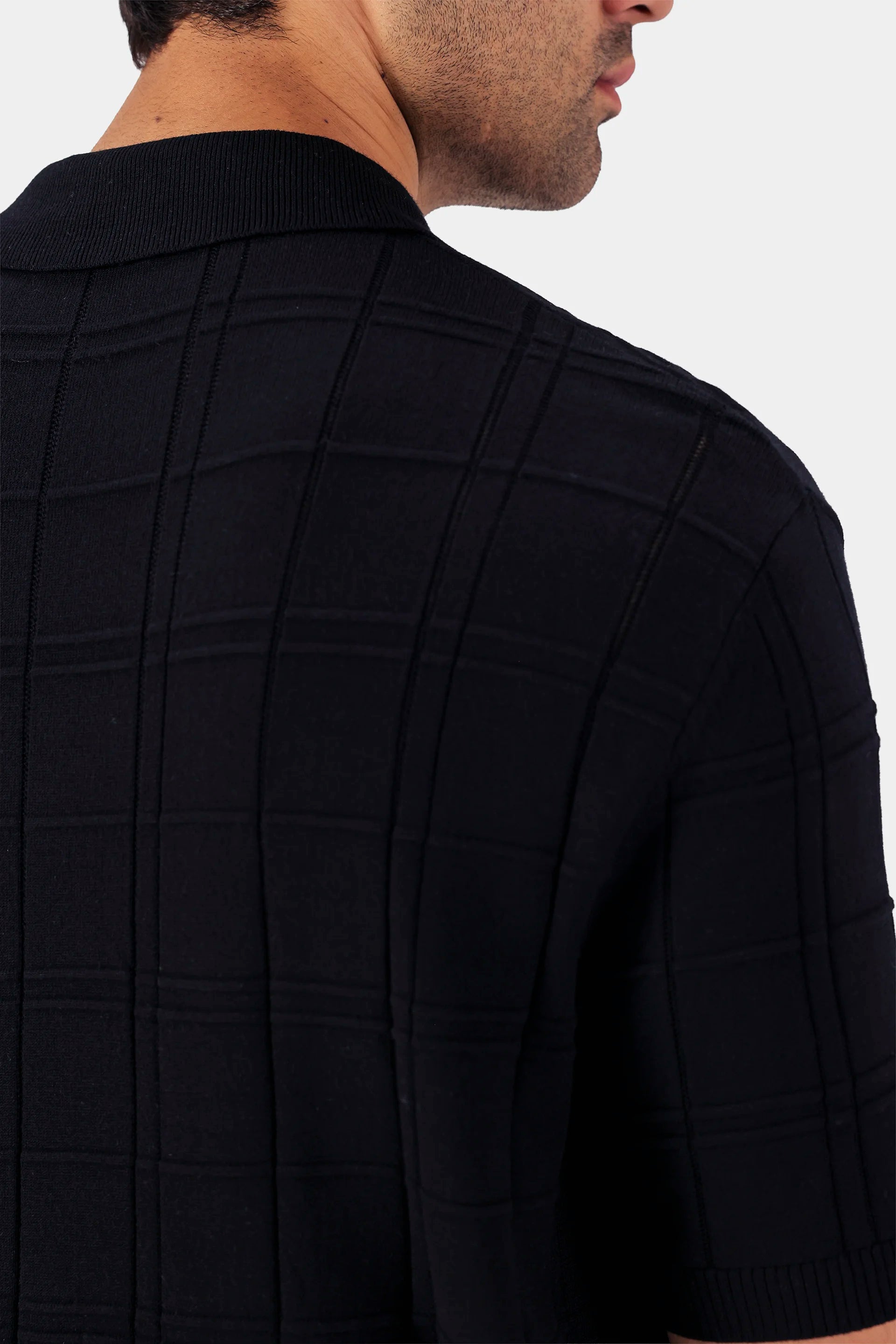 Square Knit Polo - Cougar Clothing