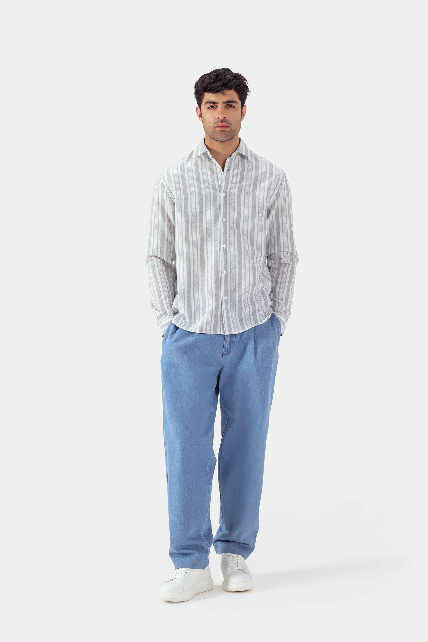 Jacquard Striped Shirt - Cougar Clothing