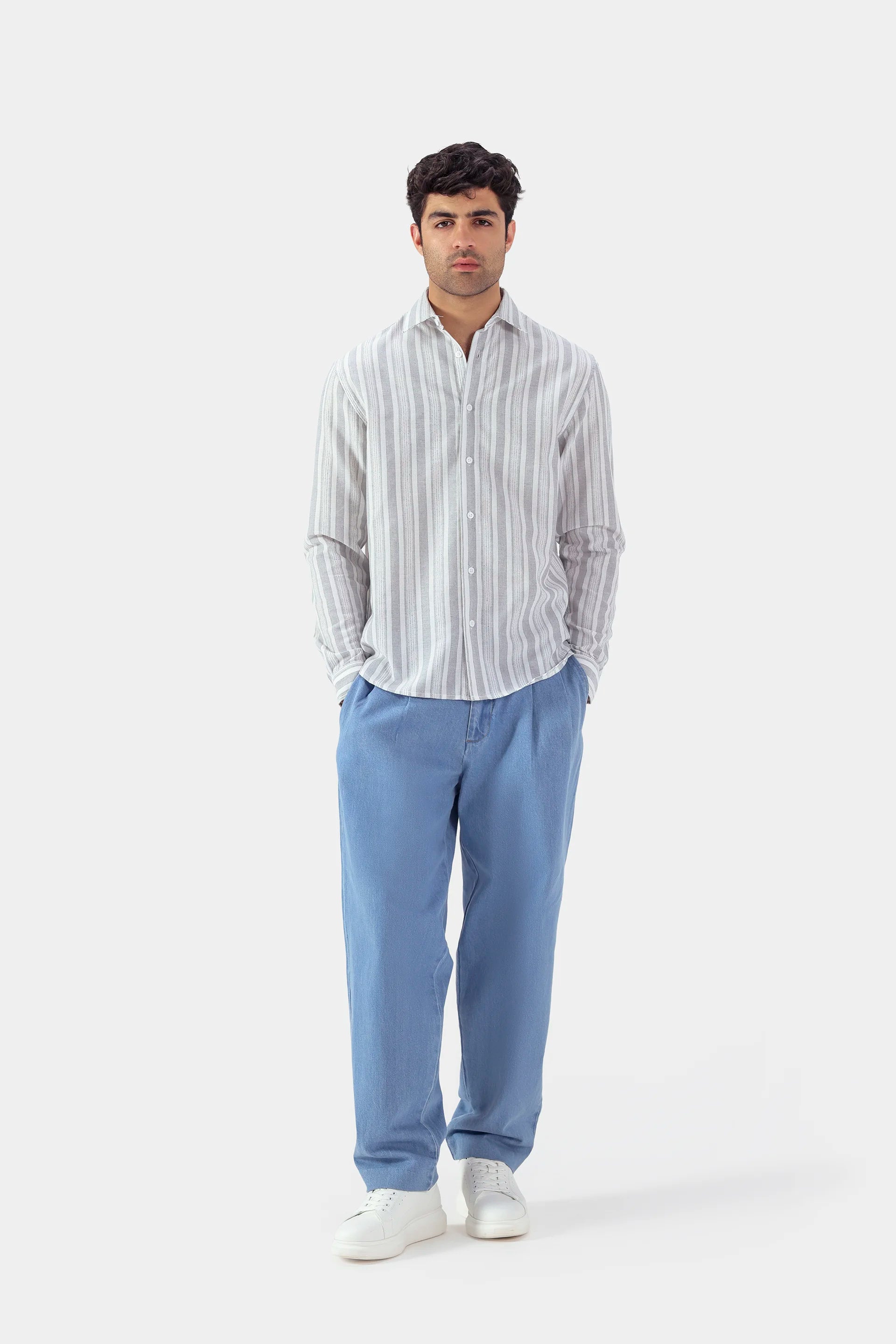 Jacquard Striped Shirt - Cougar Clothing