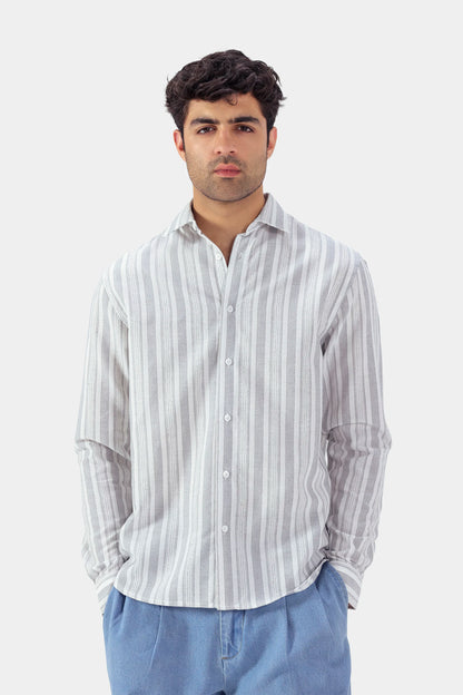 Jacquard Striped Shirt - Cougar Clothing