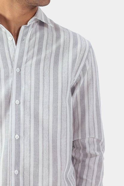 Jacquard Striped Shirt - Cougar Clothing