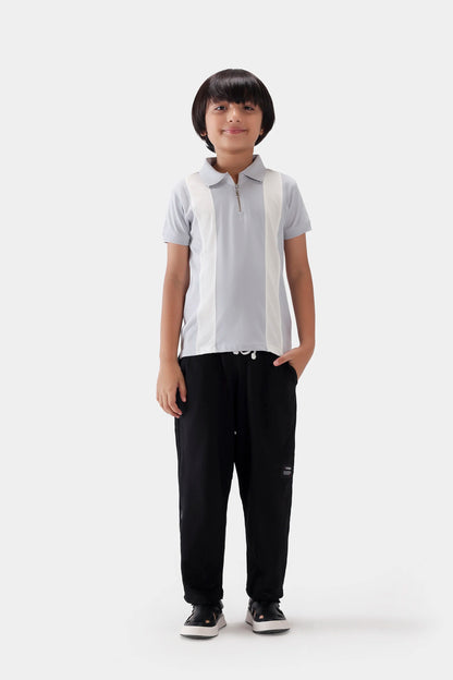 Paneled Jersey Polo - Cougar Clothing