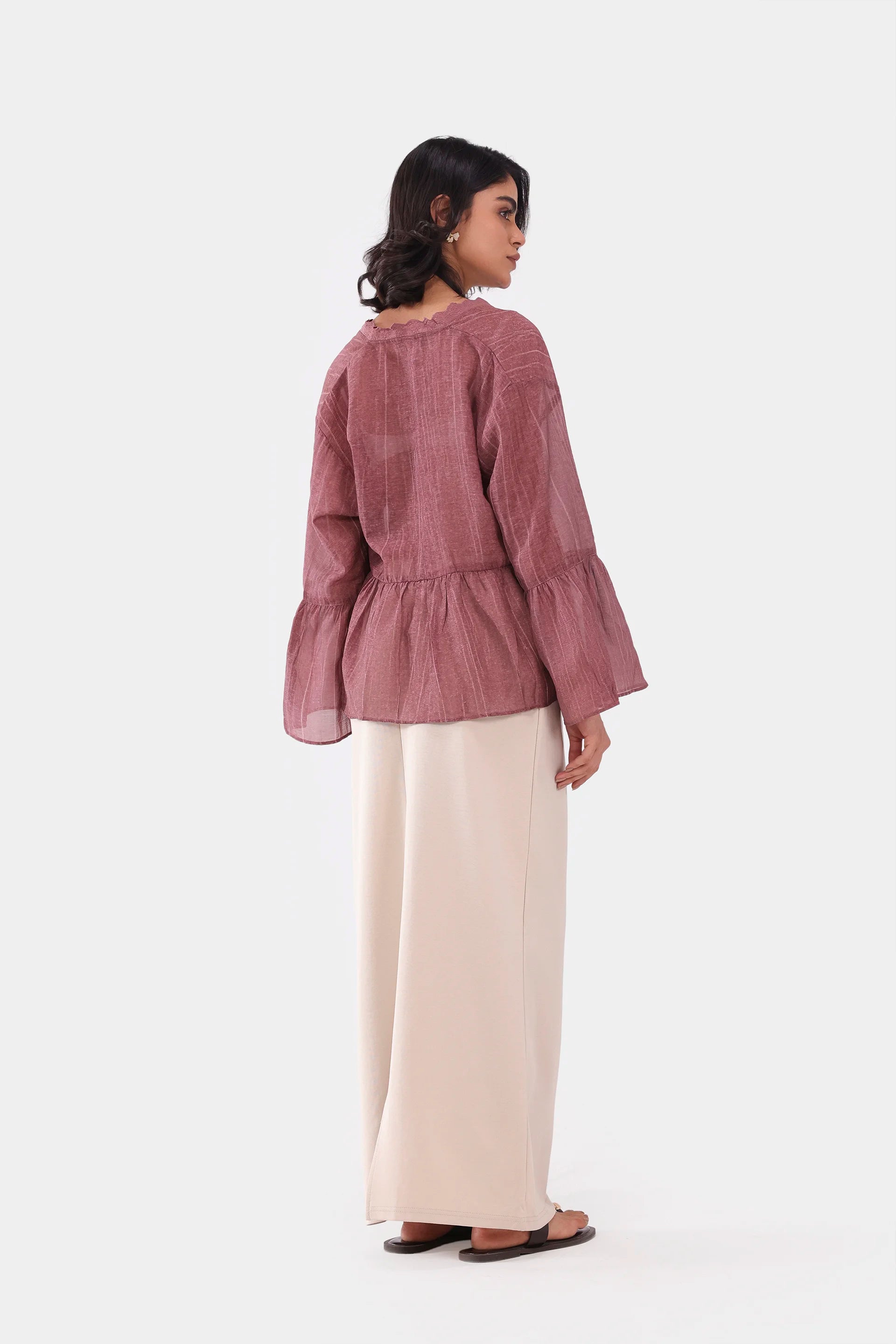 Lace-Detailed Peplum - Cougar Clothing