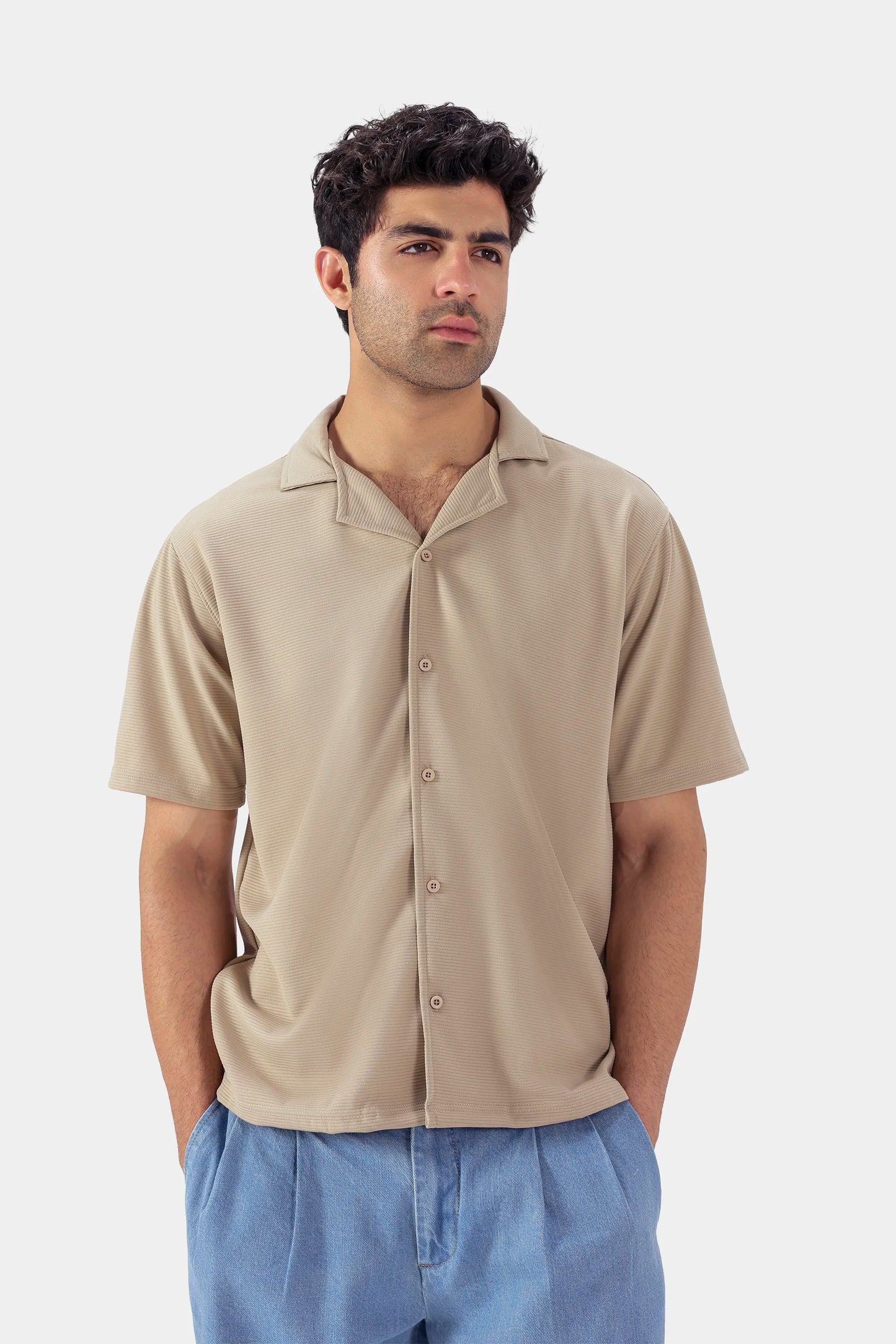 Boxy Ottoman Knit Shirt - Cougar Clothing
