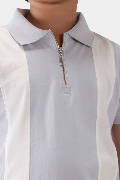 Paneled Jersey Polo - Cougar Clothing