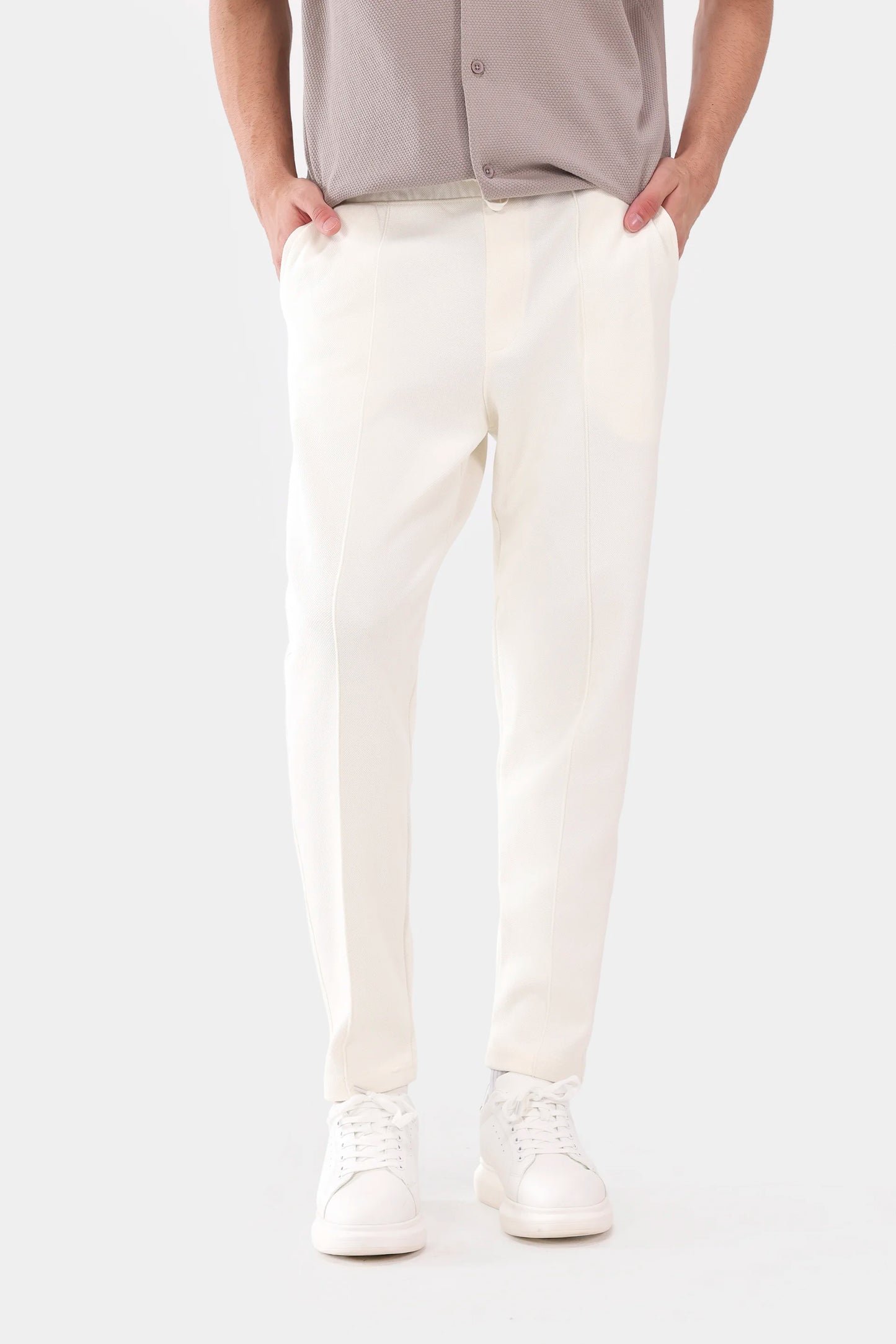 Slim Fit Interlock Trousers - Cougar Clothing