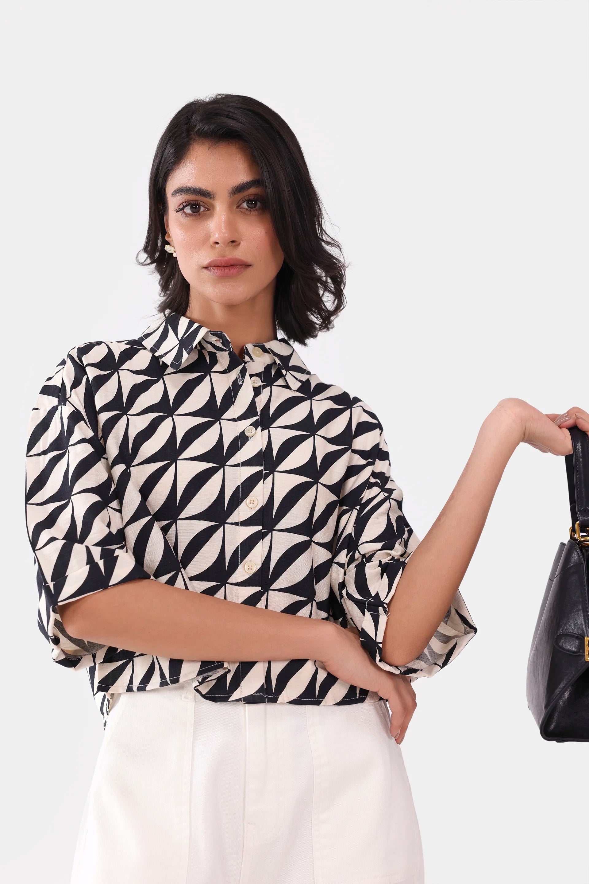 Viscose Blend Printed Shirt - Cougar Clothing