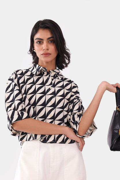 Viscose Blend Printed Shirt - Cougar Clothing
