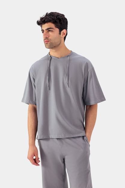 Boxy T-Shirt With Drawstring - Cougar Clothing
