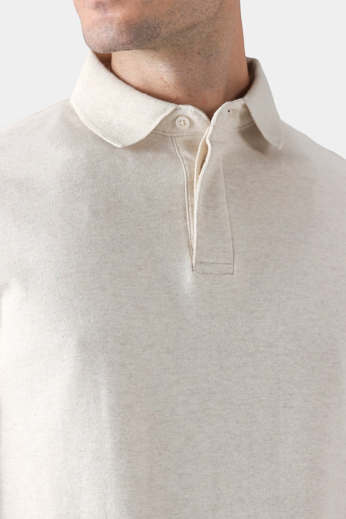Single Button Collar Knit Polo - Cougar Clothing