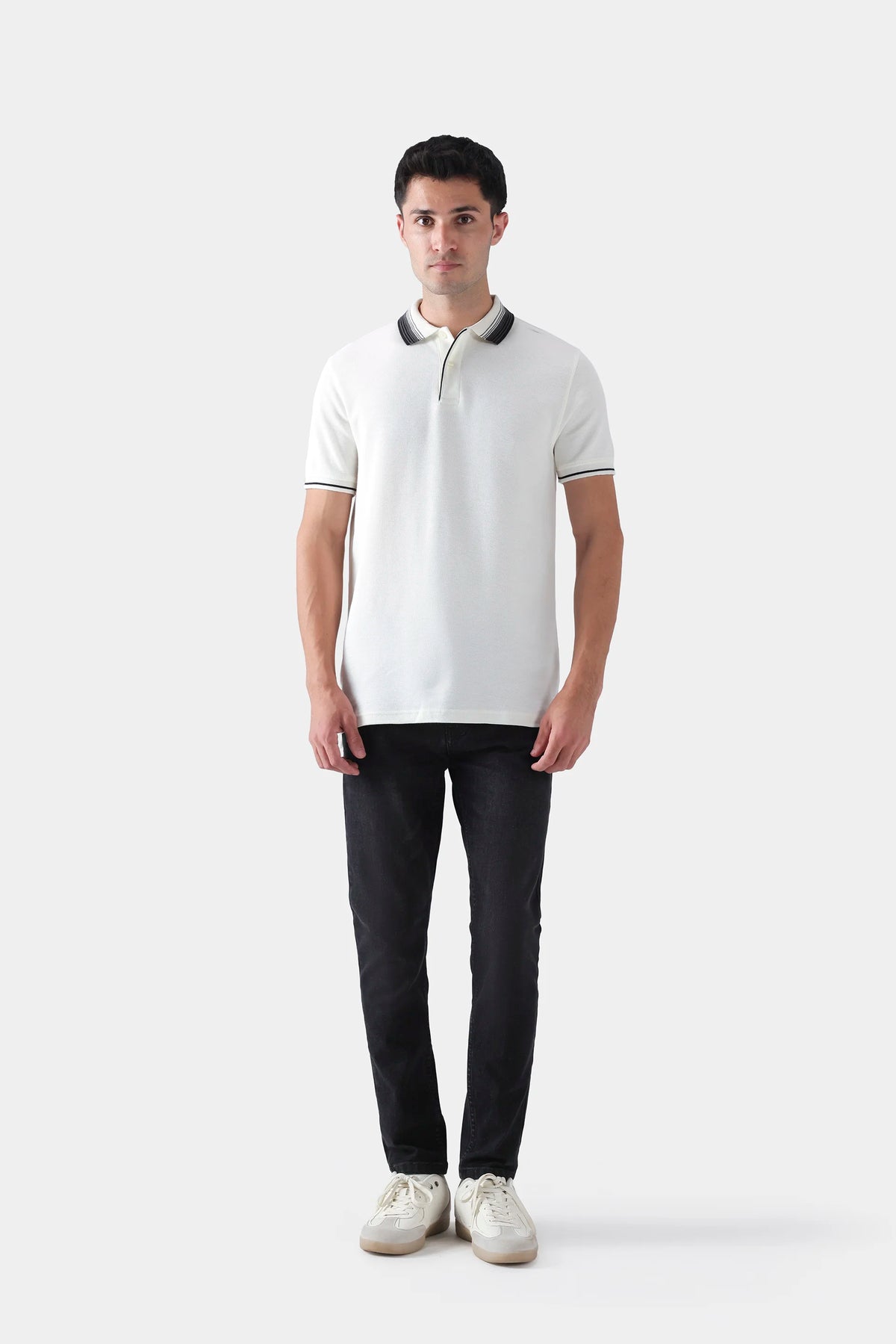 Tipped Honeycomb Polo - Cougar Clothing