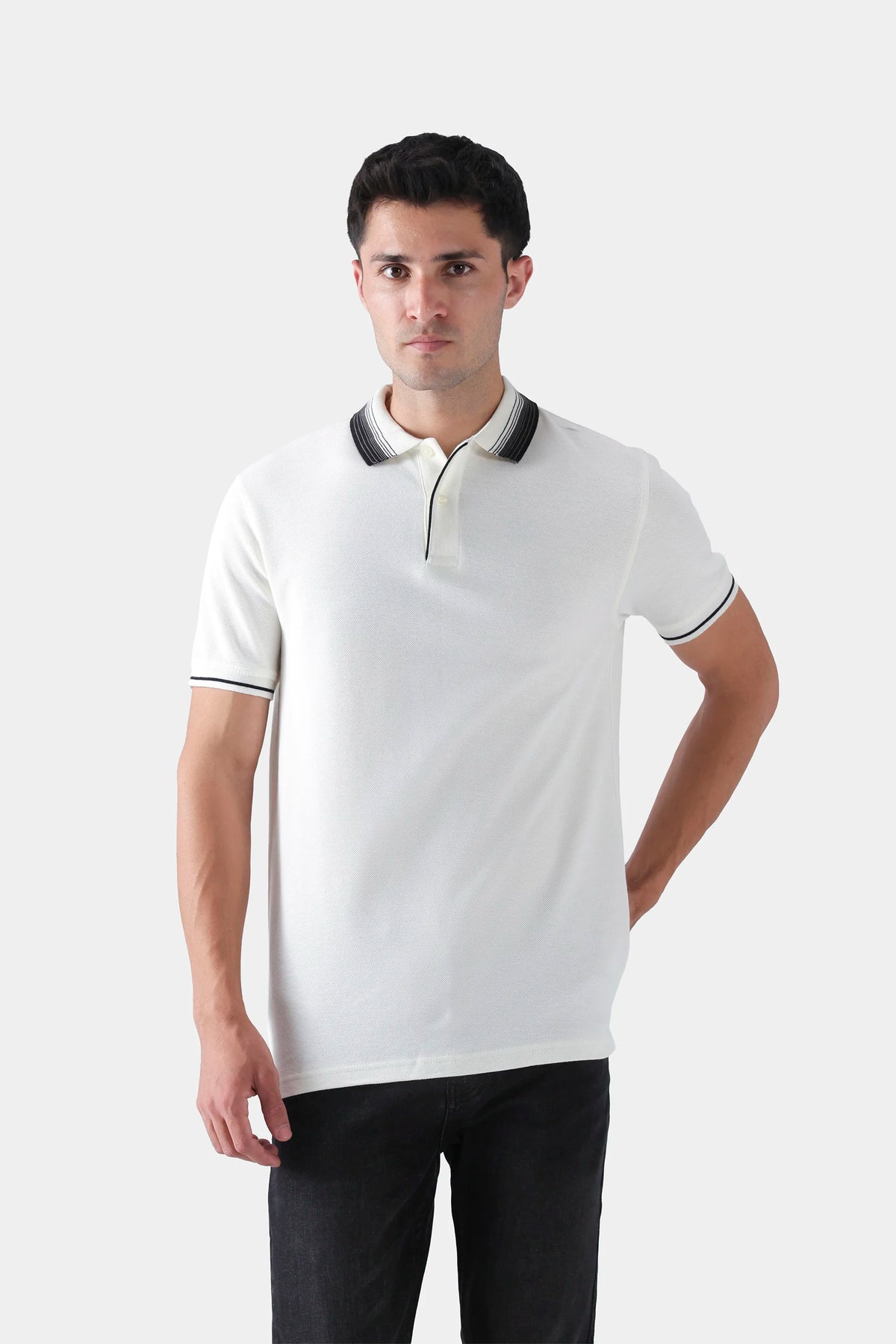 Tipped Honeycomb Polo - Cougar Clothing