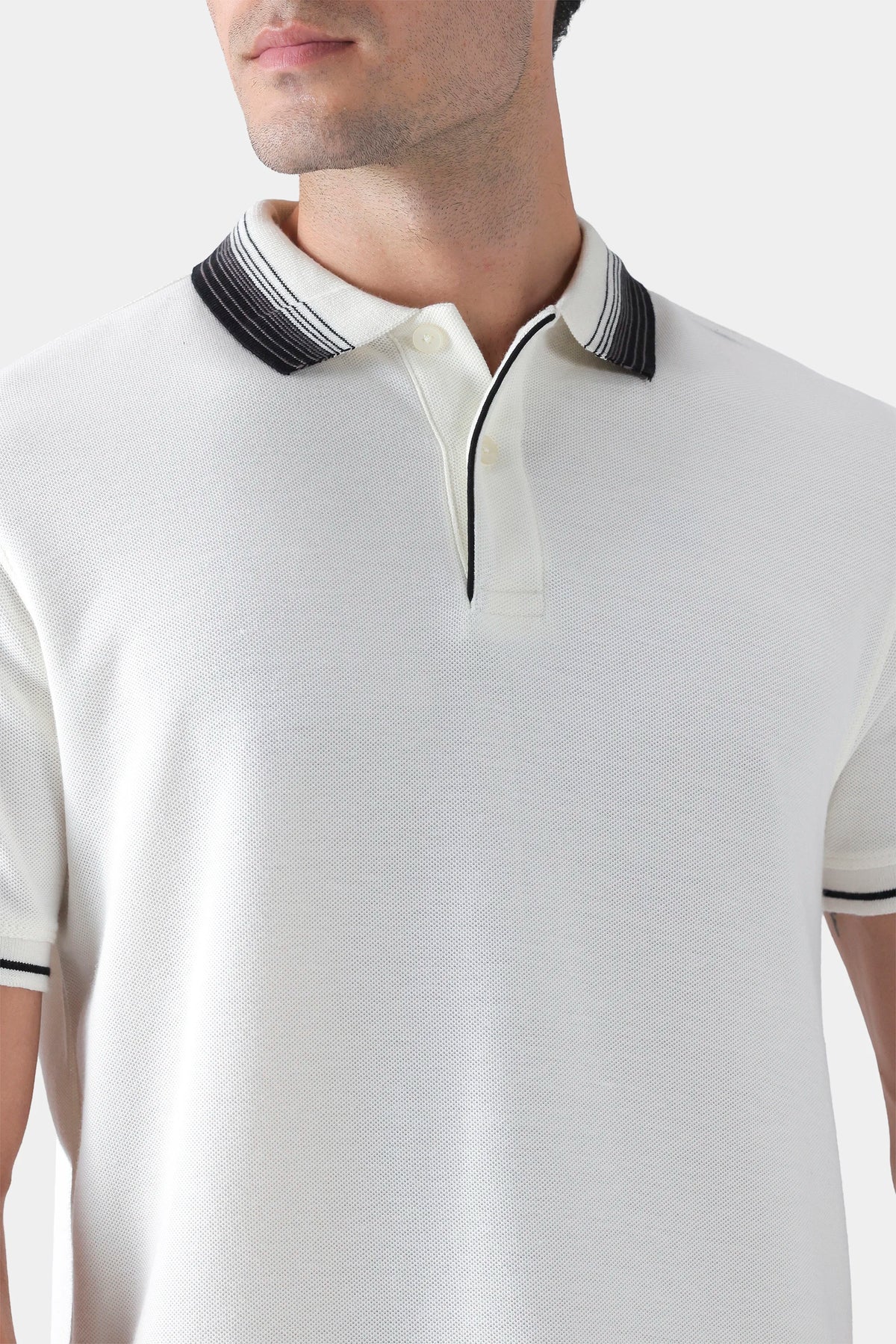 Tipped Honeycomb Polo - Cougar Clothing