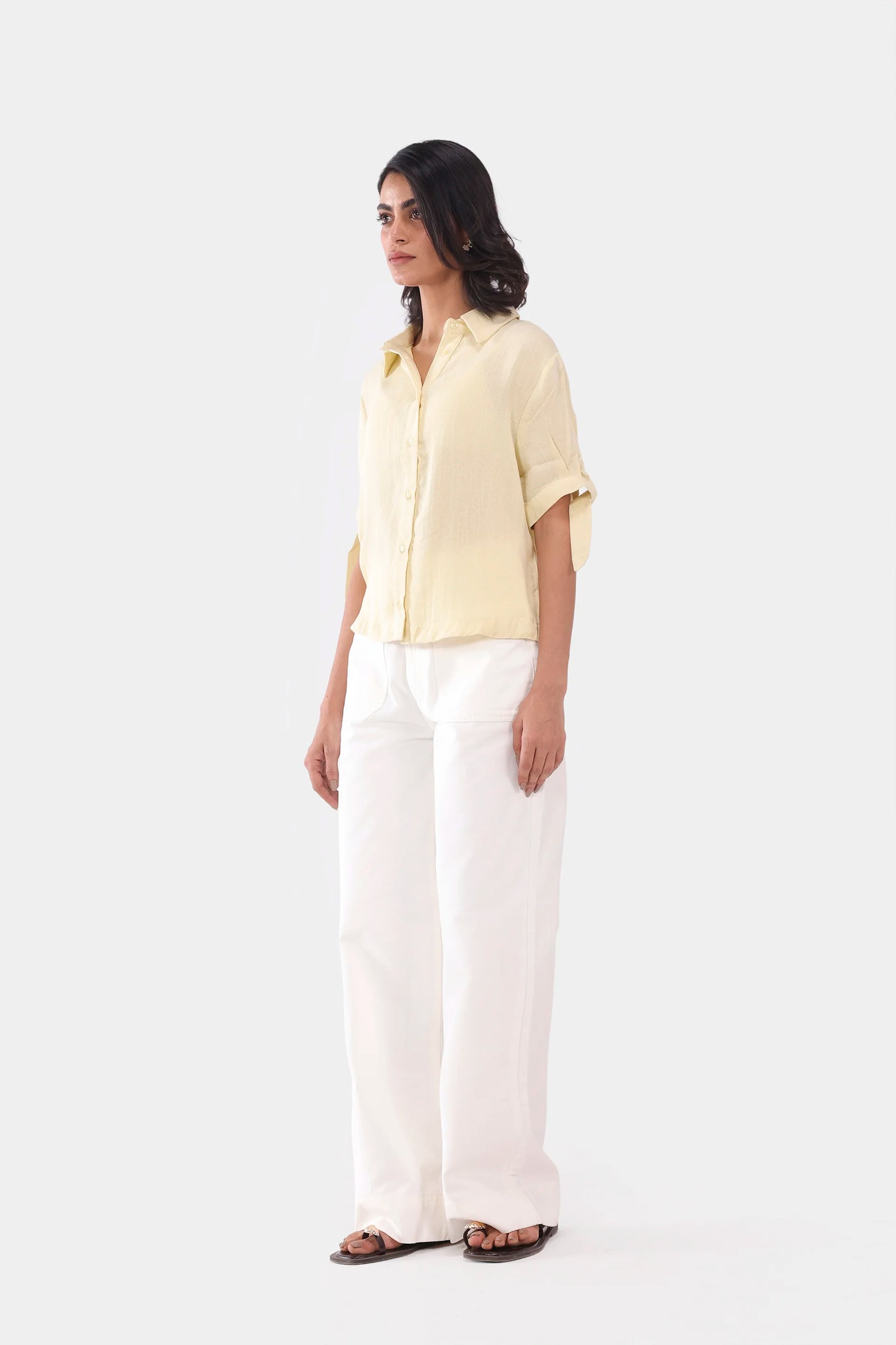 Short Sleeve Shirt With Tie-Detail - Cougar Clothing