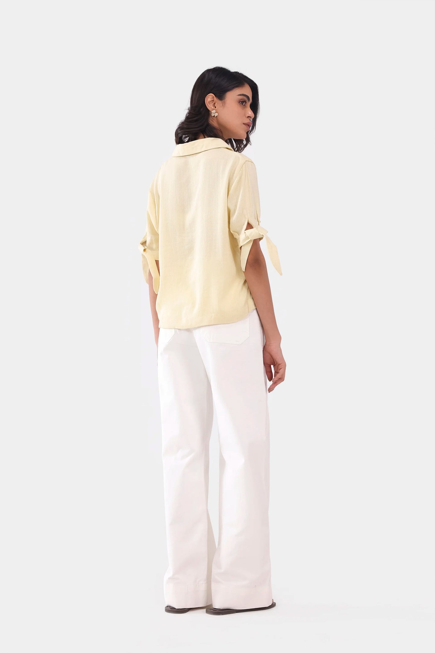 Short Sleeve Shirt With Tie-Detail - Cougar Clothing