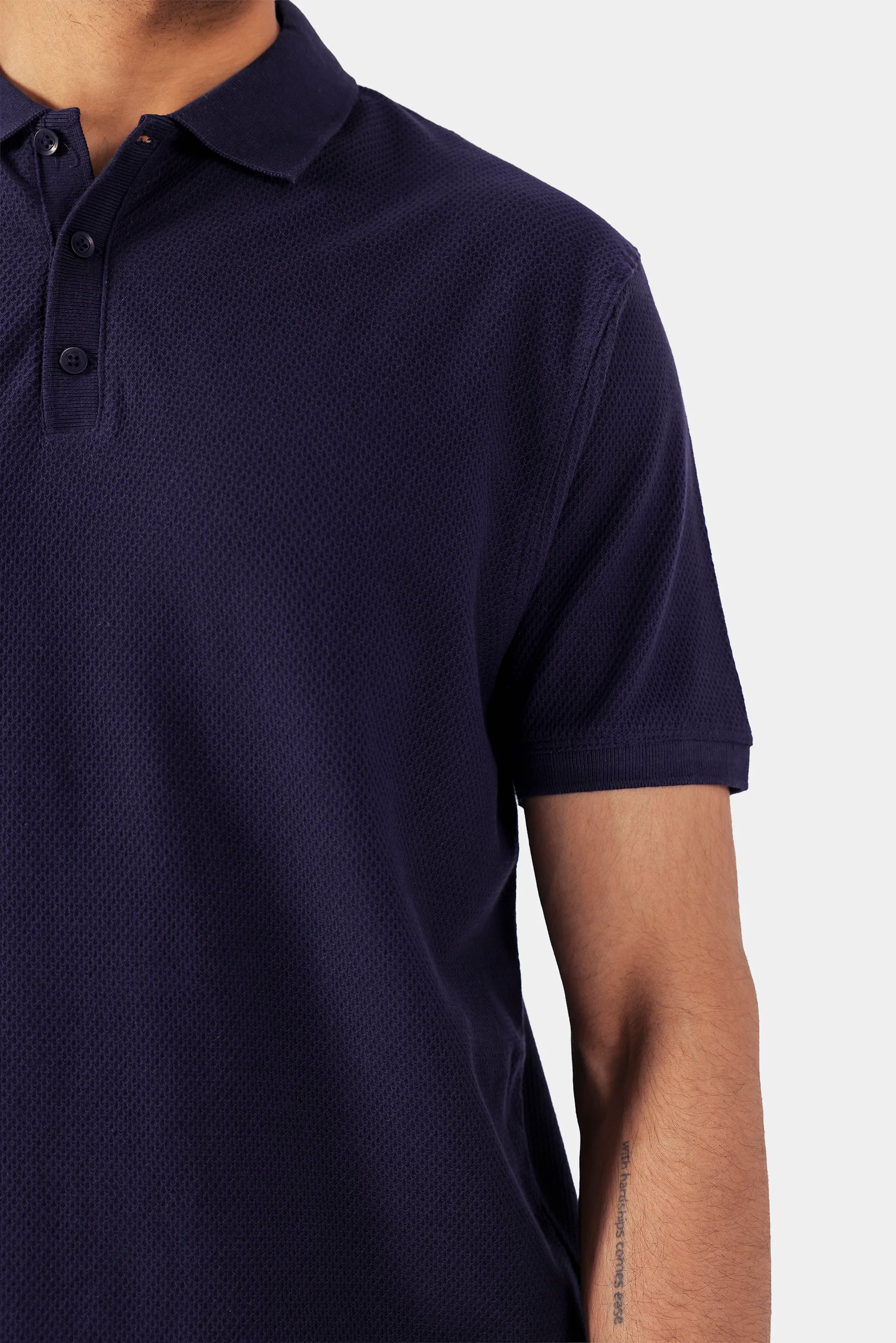 Relaxed Popcorn Knit Polo - Cougar Clothing