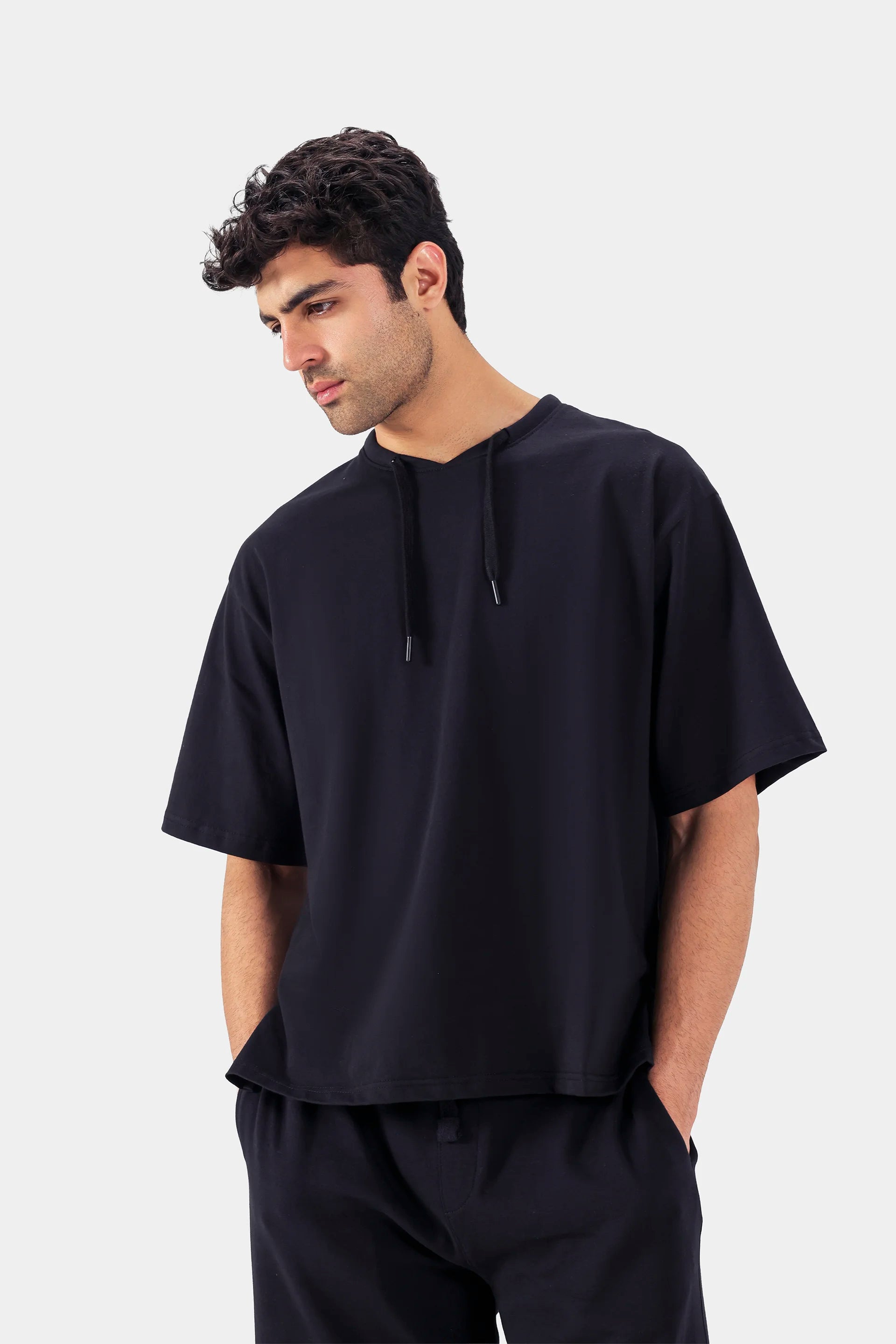 Boxy T-Shirt With Drawstring - Cougar Clothing