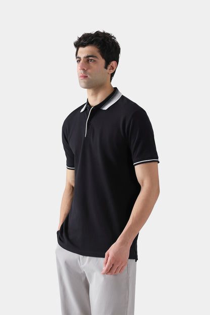 Tipped Honeycomb Polo - Cougar Clothing