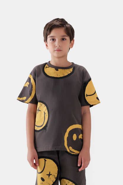 Smiley Splatter T-Shirt - Cougar Clothing