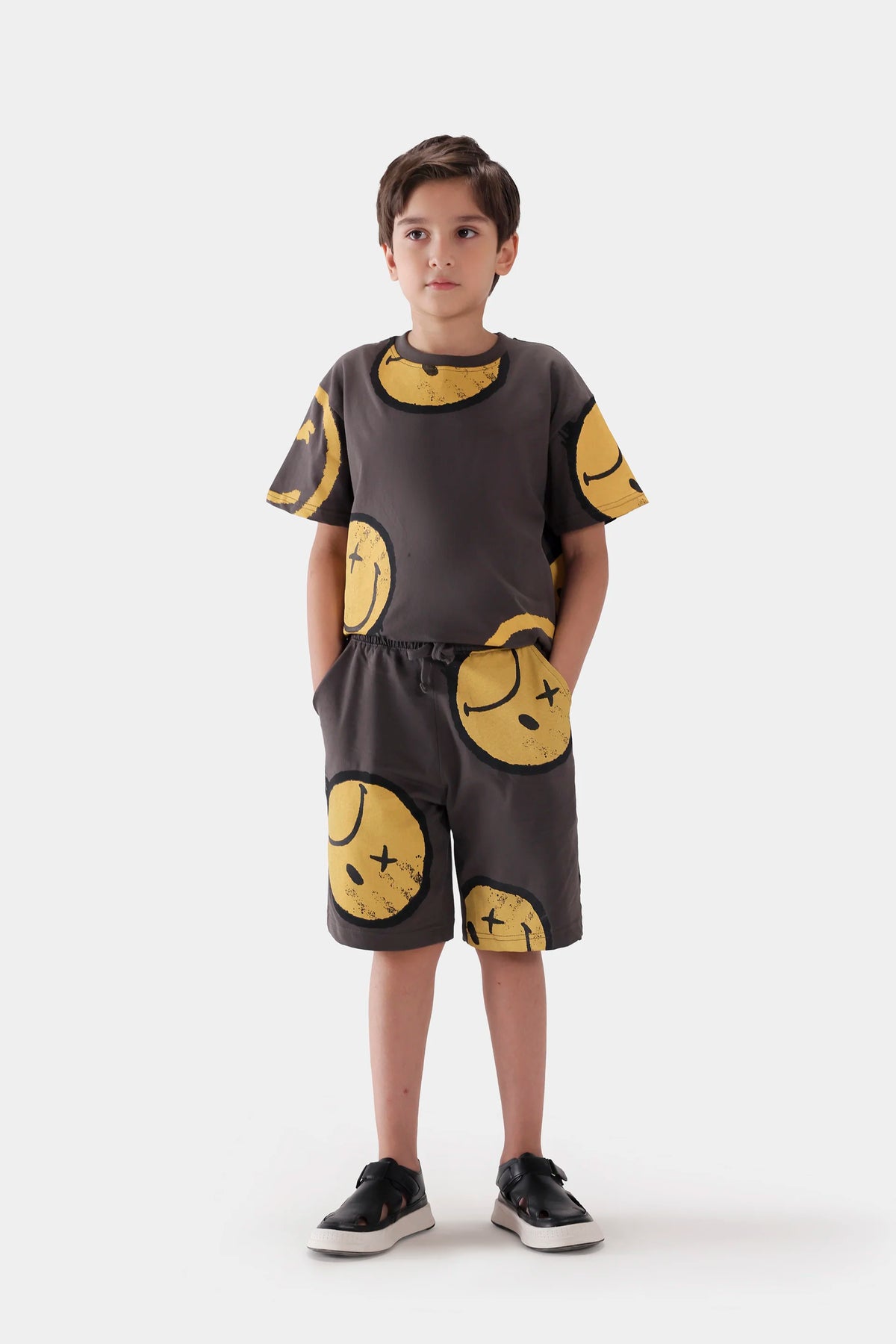 Smiley Splatter Shorts - Cougar Clothing