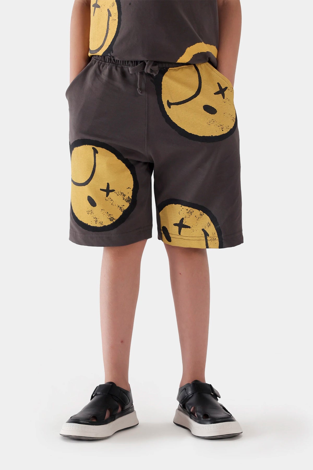 Smiley Splatter Shorts - Cougar Clothing