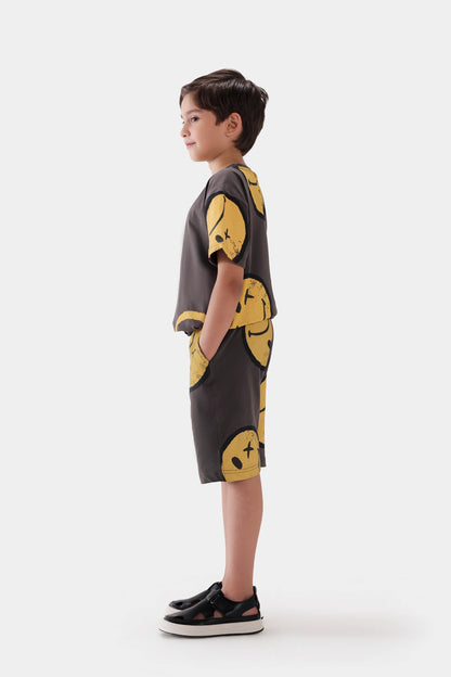 Smiley Splatter Shorts - Cougar Clothing