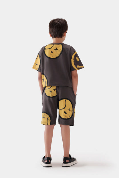 Smiley Splatter Shorts - Cougar Clothing
