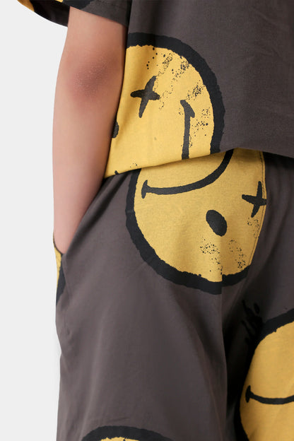 Smiley Splatter Shorts - Cougar Clothing