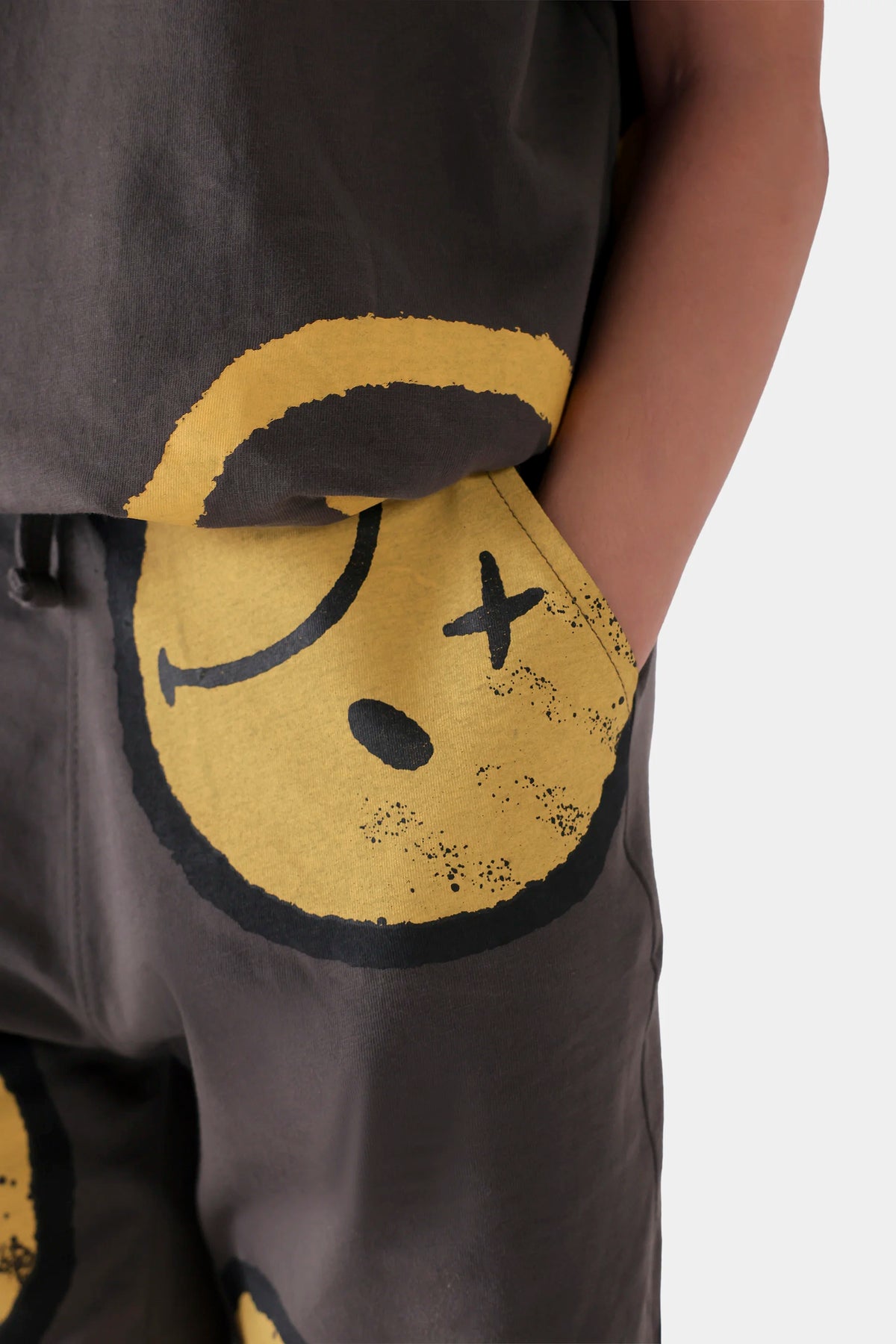 Smiley Splatter Shorts - Cougar Clothing