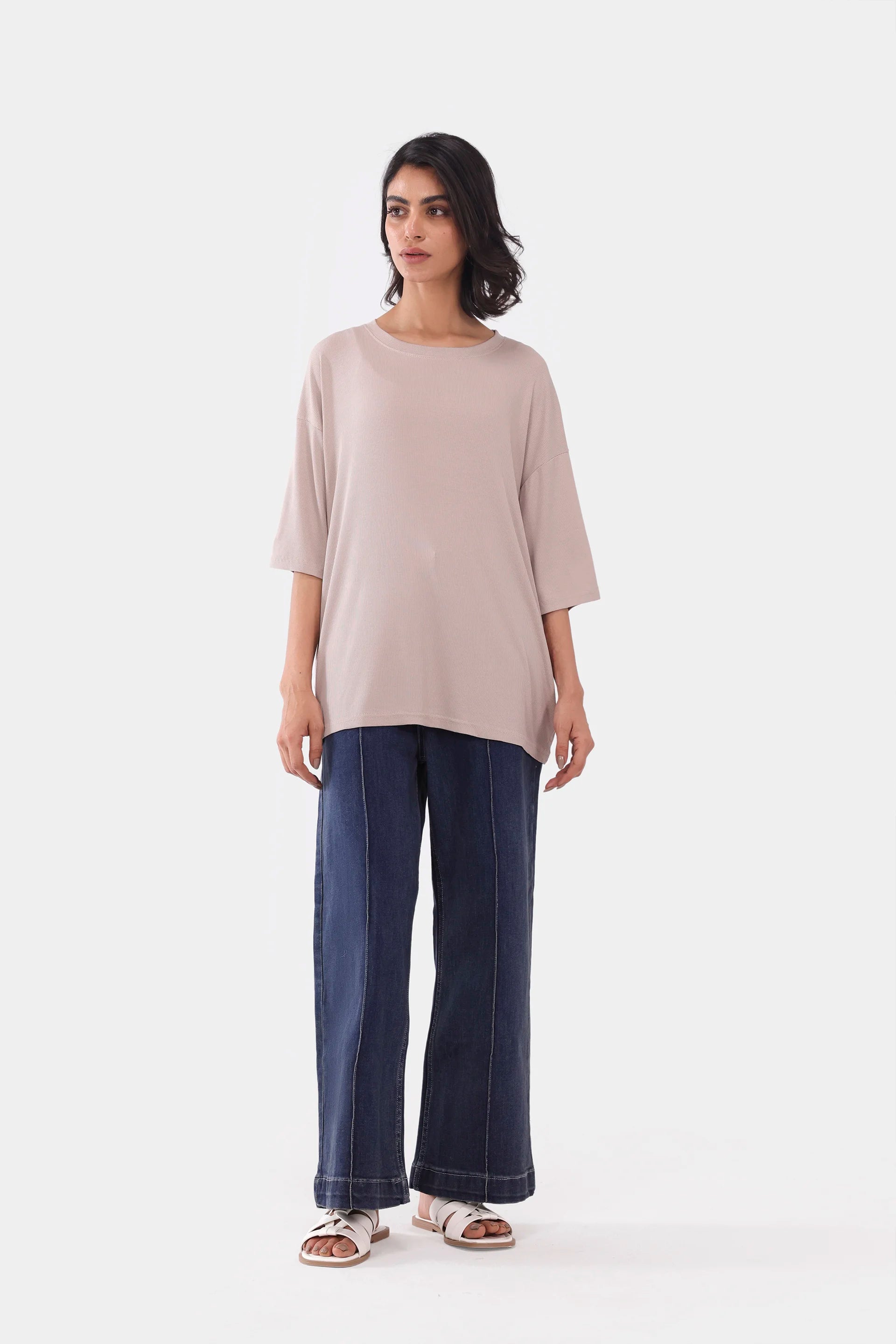 Ribbed Oversized T-Shirt - Cougar Clothing