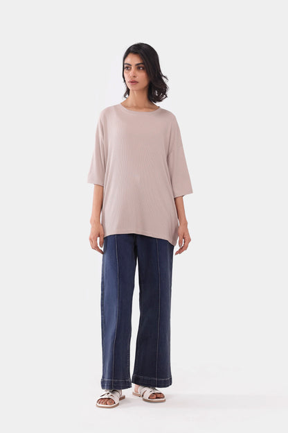 Ribbed Oversized T-Shirt - Cougar Clothing