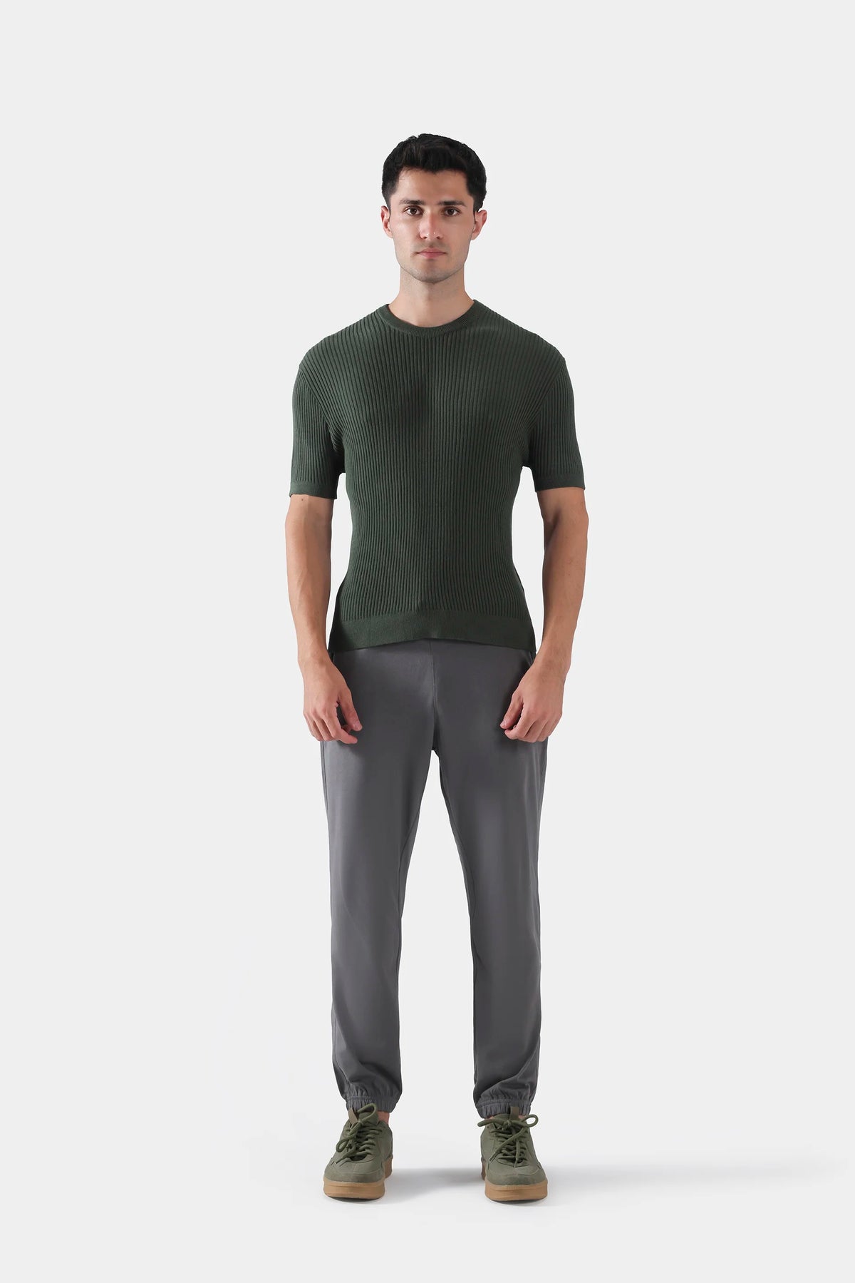 Rib Knit T-Shirt - Cougar Clothing