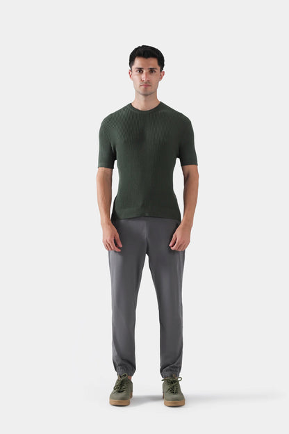 Rib Knit T-Shirt - Cougar Clothing