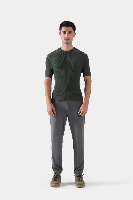 Rib Knit T-Shirt - Cougar Clothing
