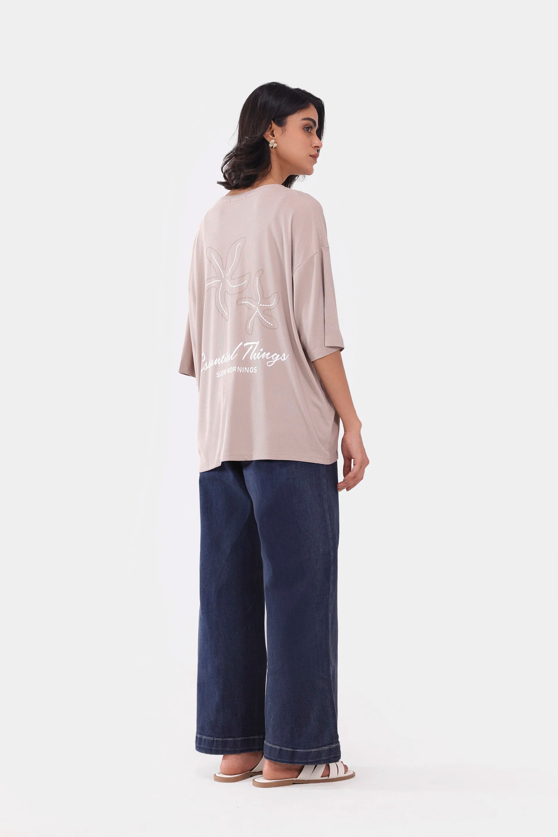 Ribbed Oversized T-Shirt - Cougar Clothing