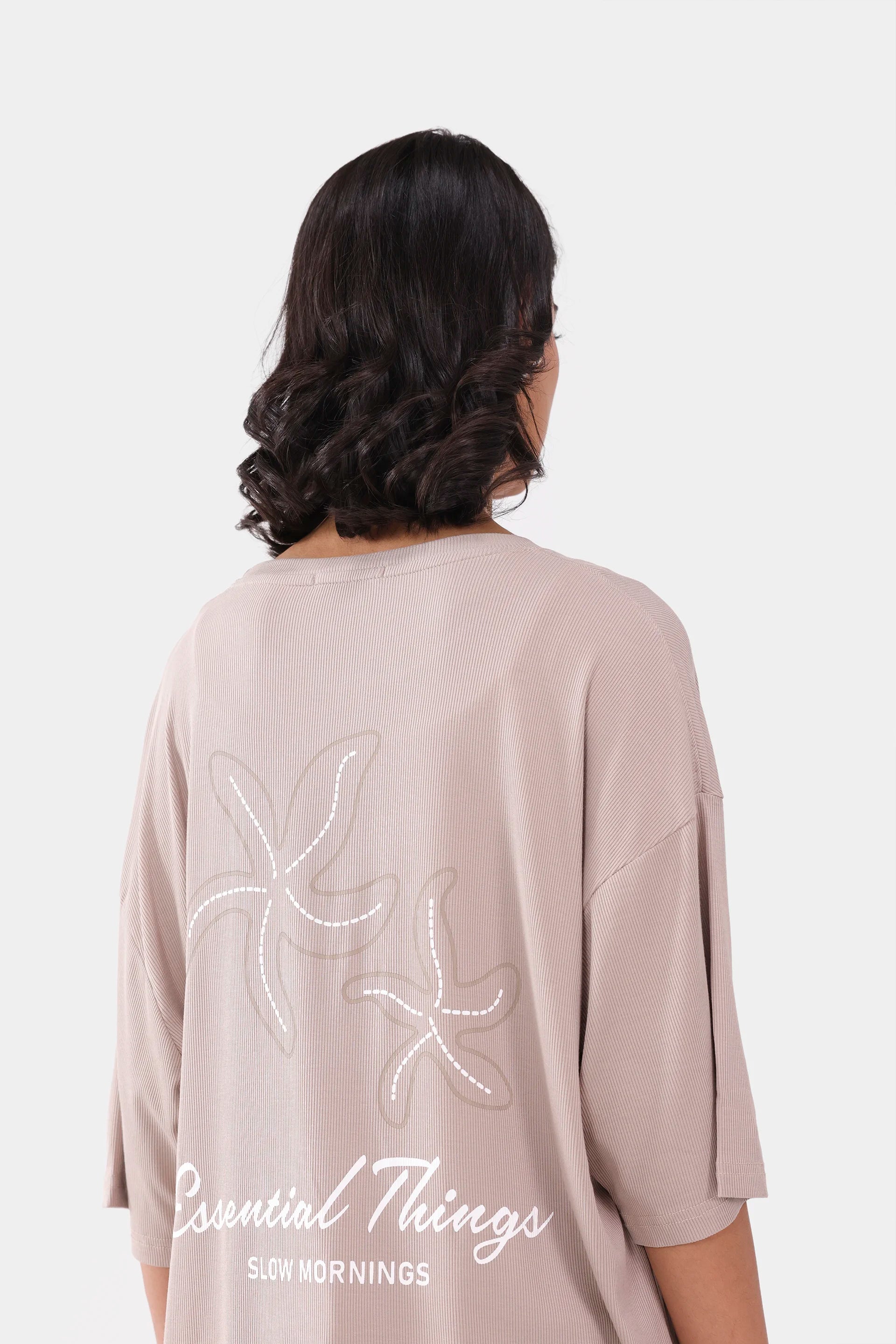 Ribbed Oversized T-Shirt - Cougar Clothing