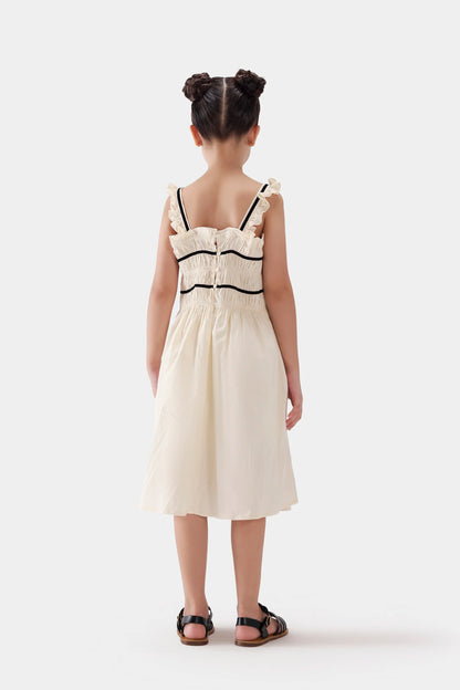 Smocked Dress With Bows - Cougar Clothing