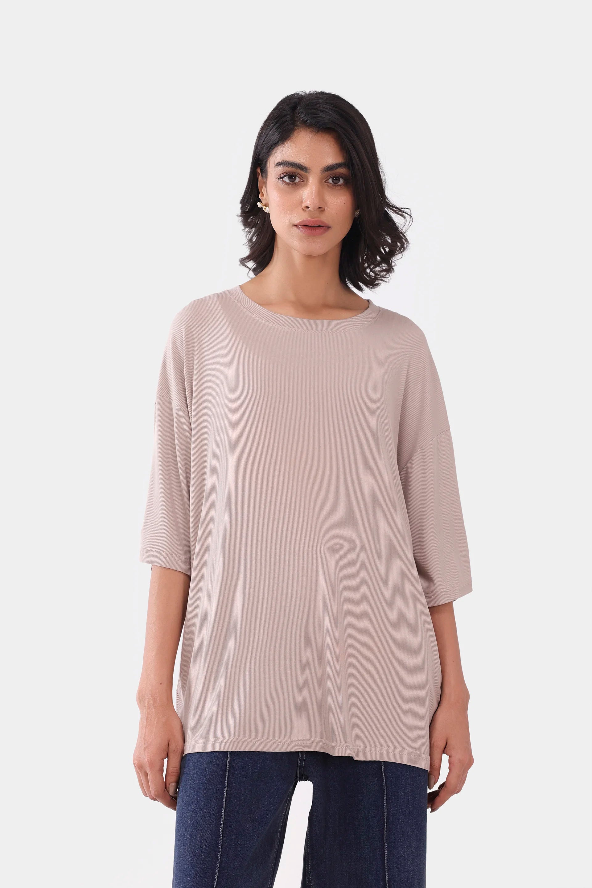 Ribbed Oversized T-Shirt - Cougar Clothing