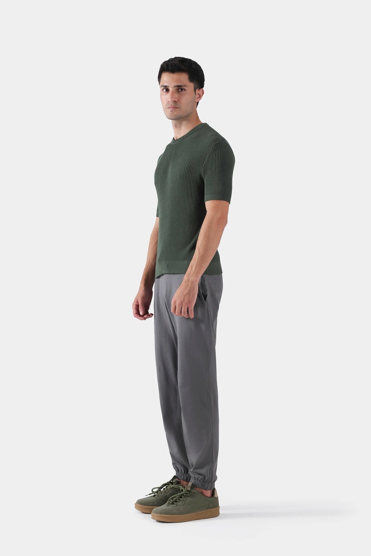 Rib Knit T-Shirt - Cougar Clothing