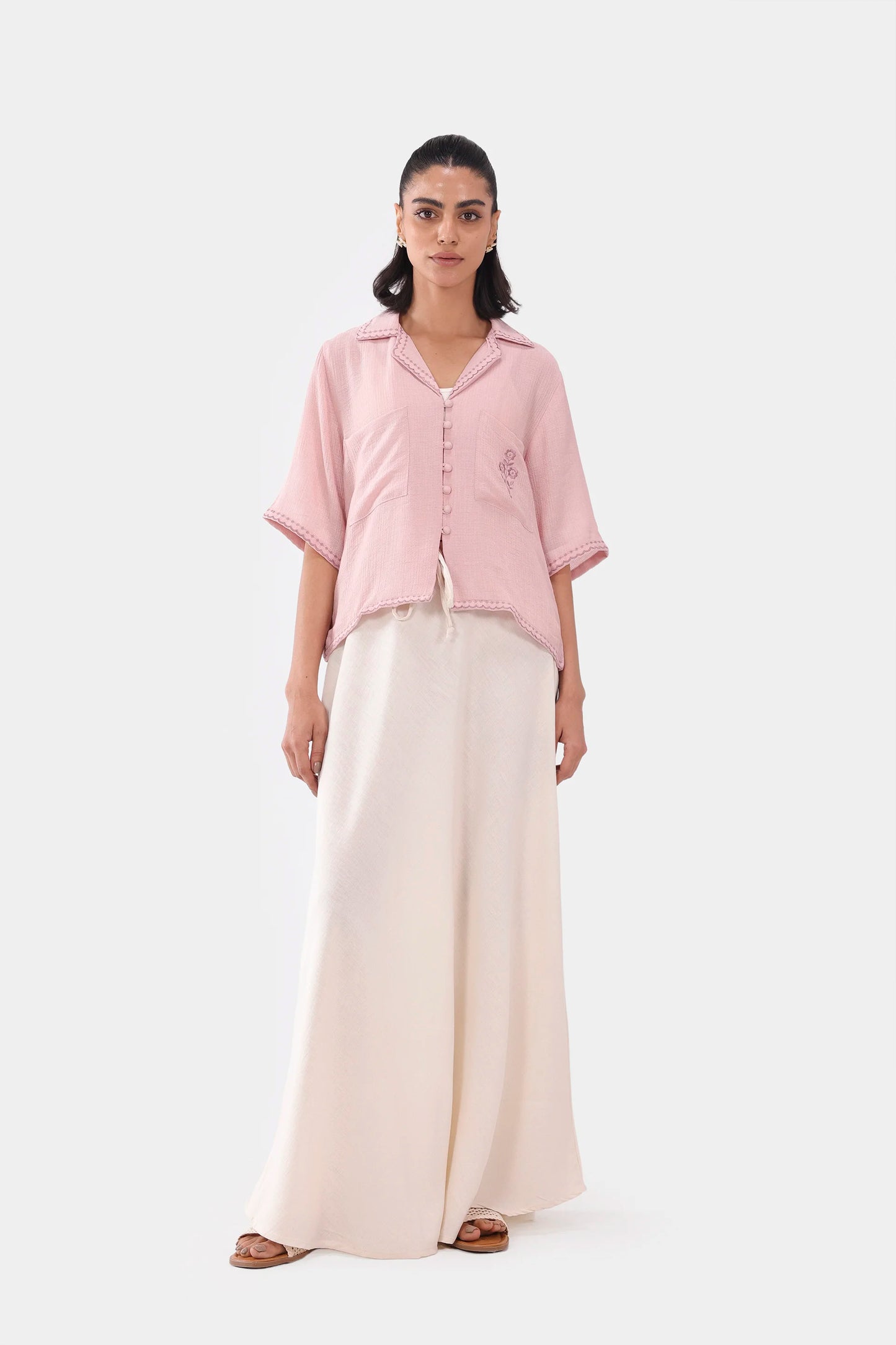 Embroidered Resort Collar Shirt - Cougar Clothing