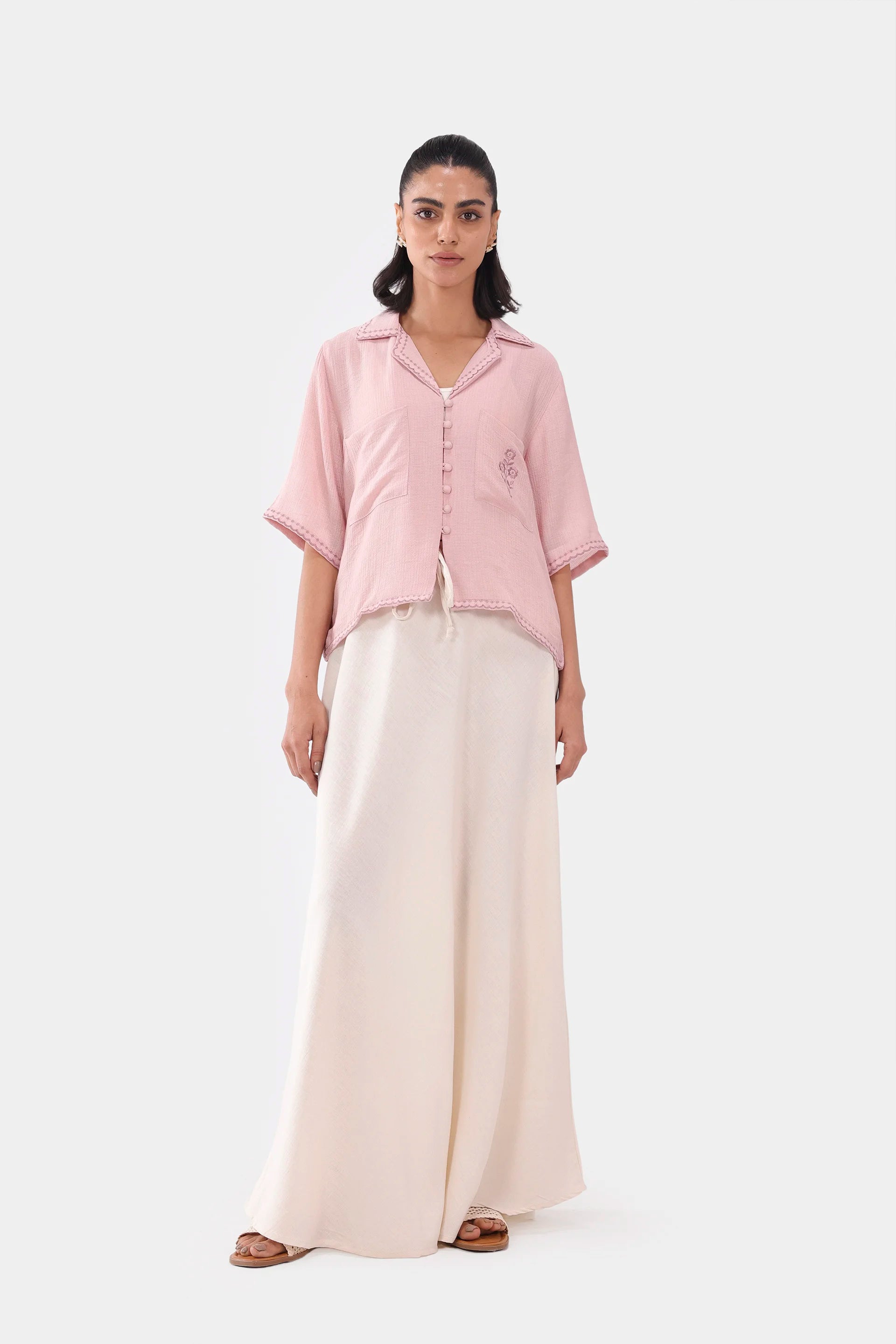 Embroidered Resort Collar Shirt - Cougar Clothing