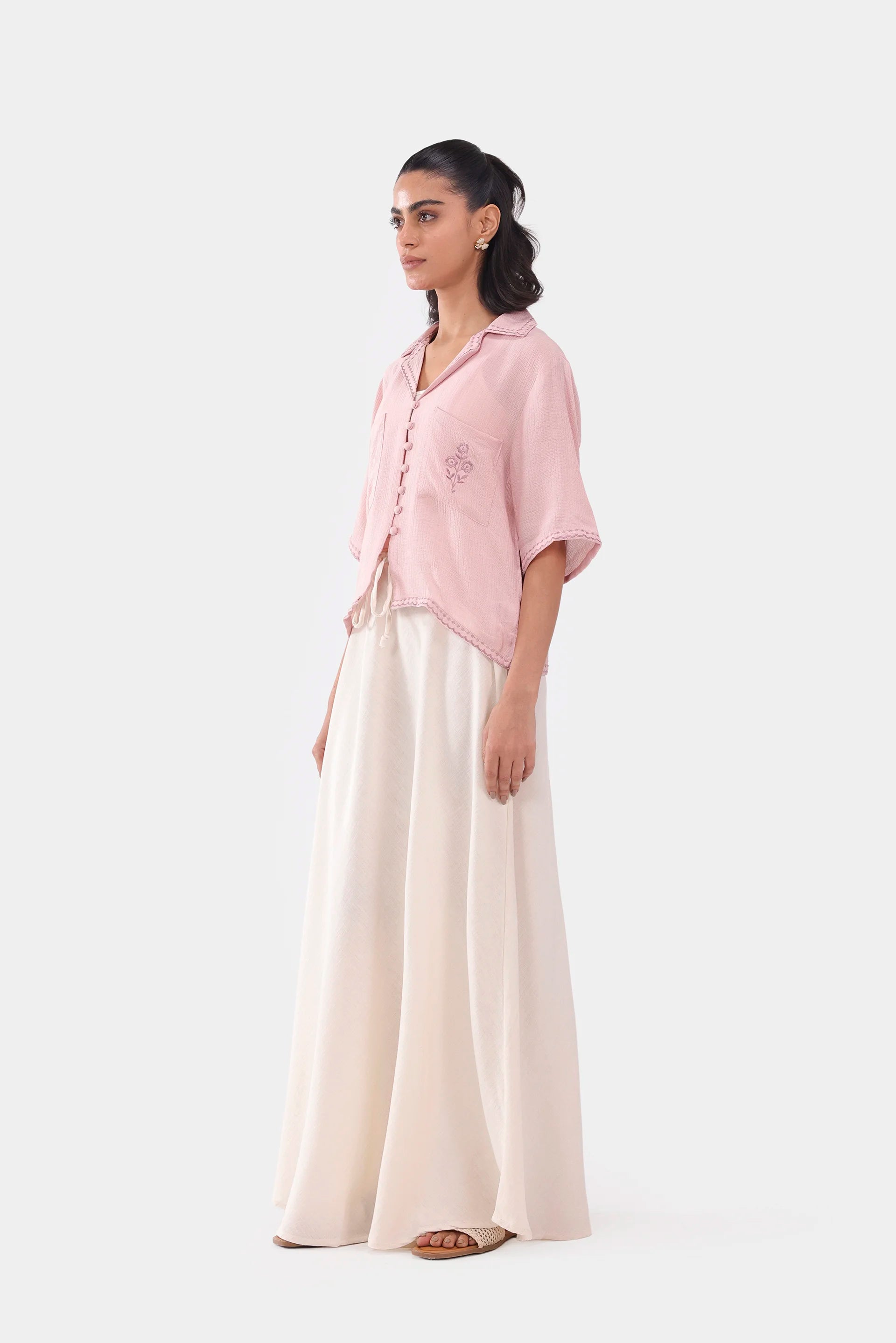 Drawstring Irish Cotton Skirt - Cougar Clothing