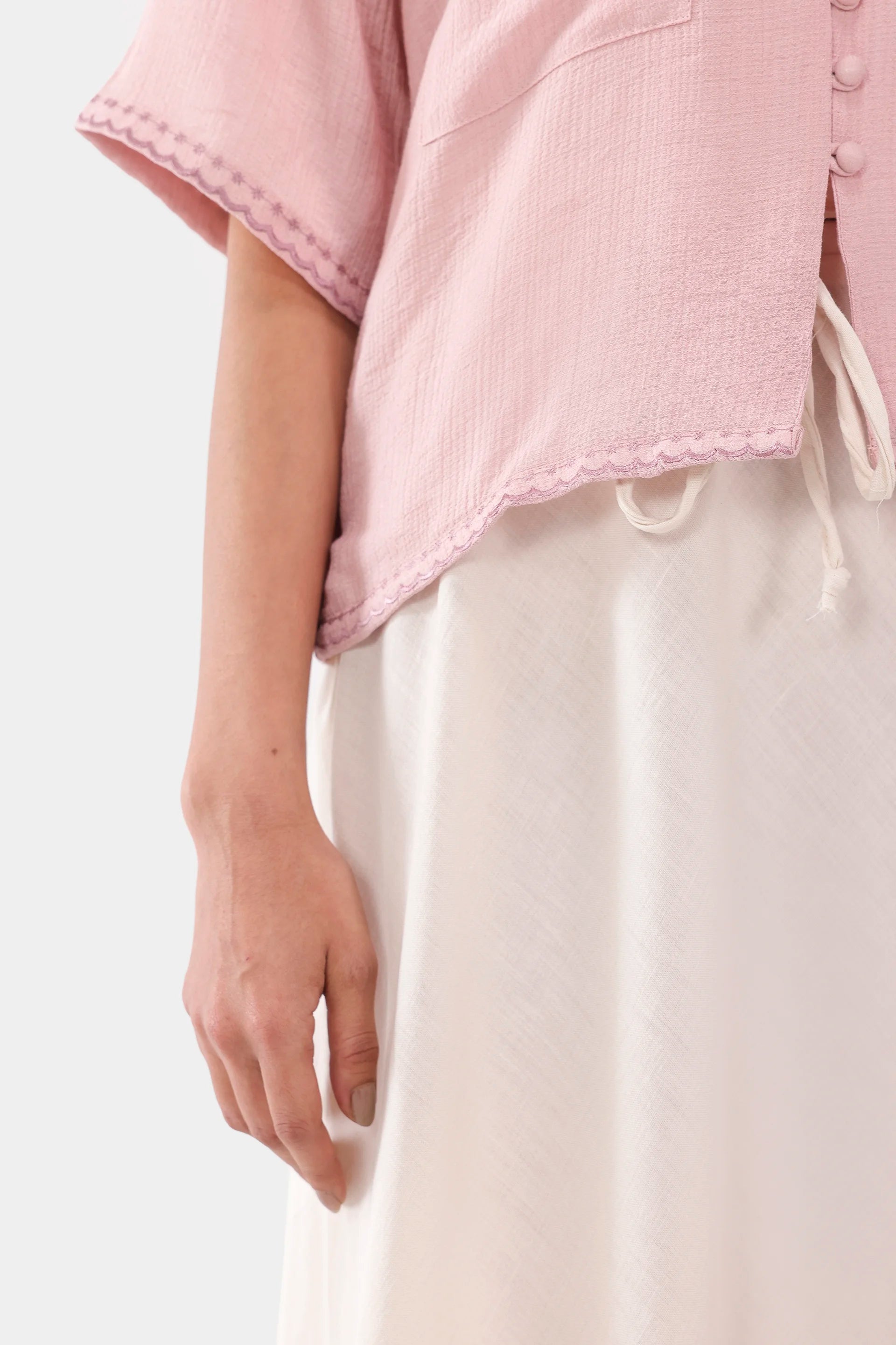 Drawstring Irish Cotton Skirt - Cougar Clothing