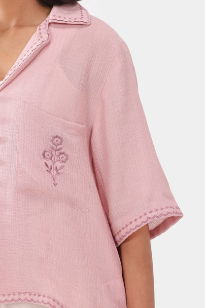 Embroidered Resort Collar Shirt - Cougar Clothing